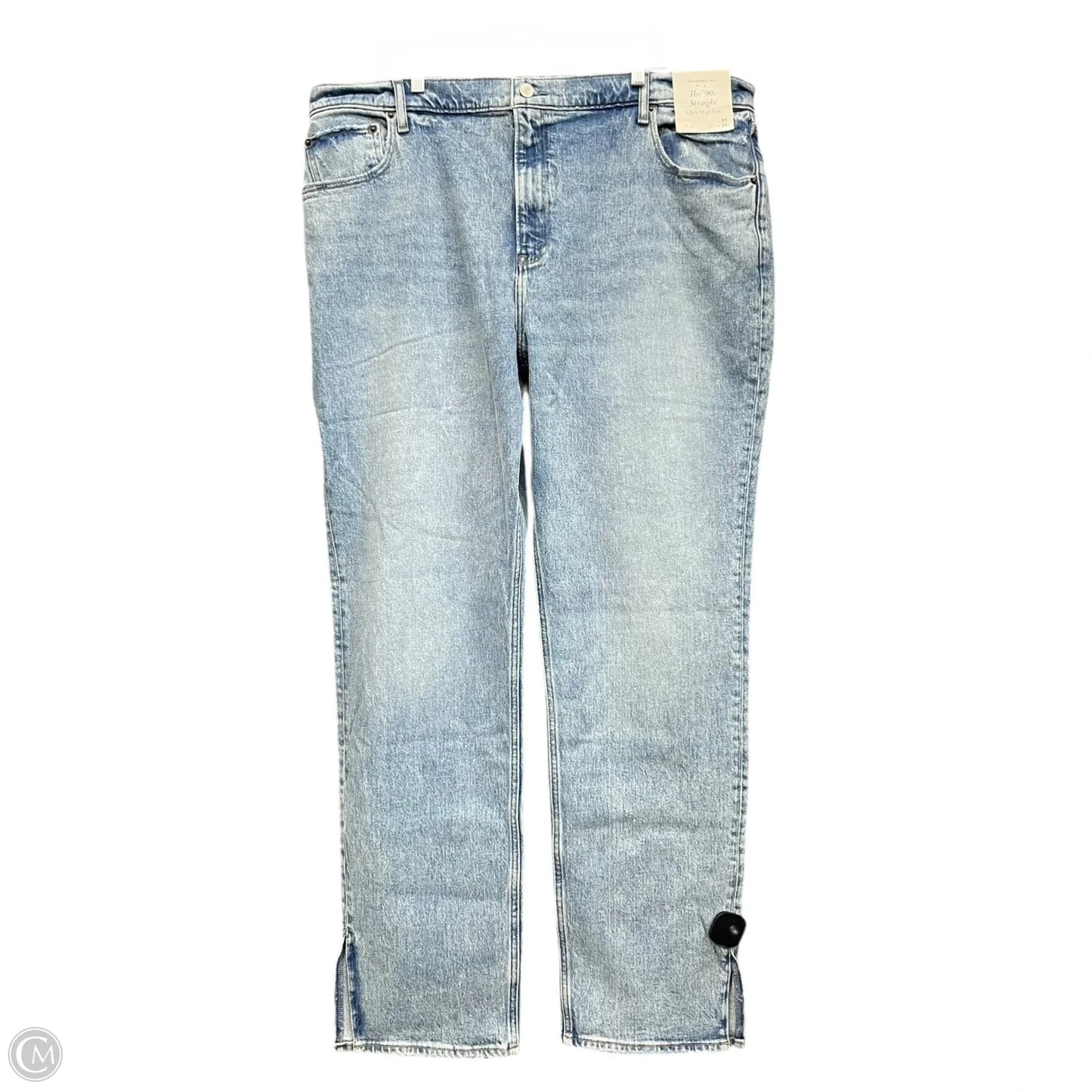 Jeans Straight By Abercrombie And Fitch In Blue Denim, Size: 20