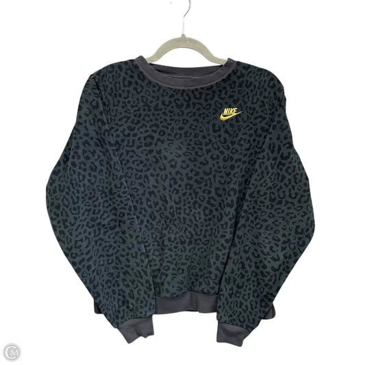 Sweatshirt Crewneck By Nike Apparel In Black & Grey, Size: Xs