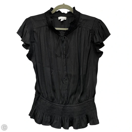 Blouse Short Sleeve By Current Air In Black, Size: M