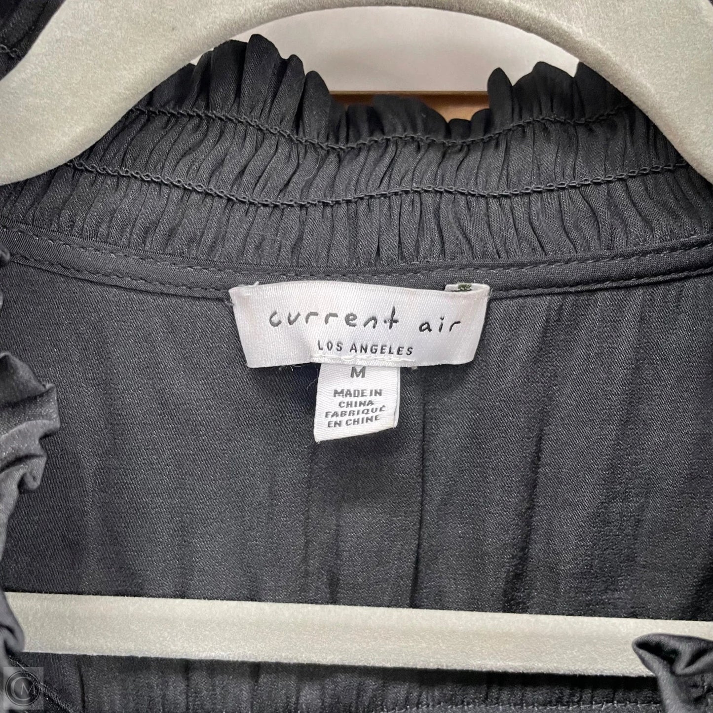 Blouse Short Sleeve By Current Air In Black, Size: M