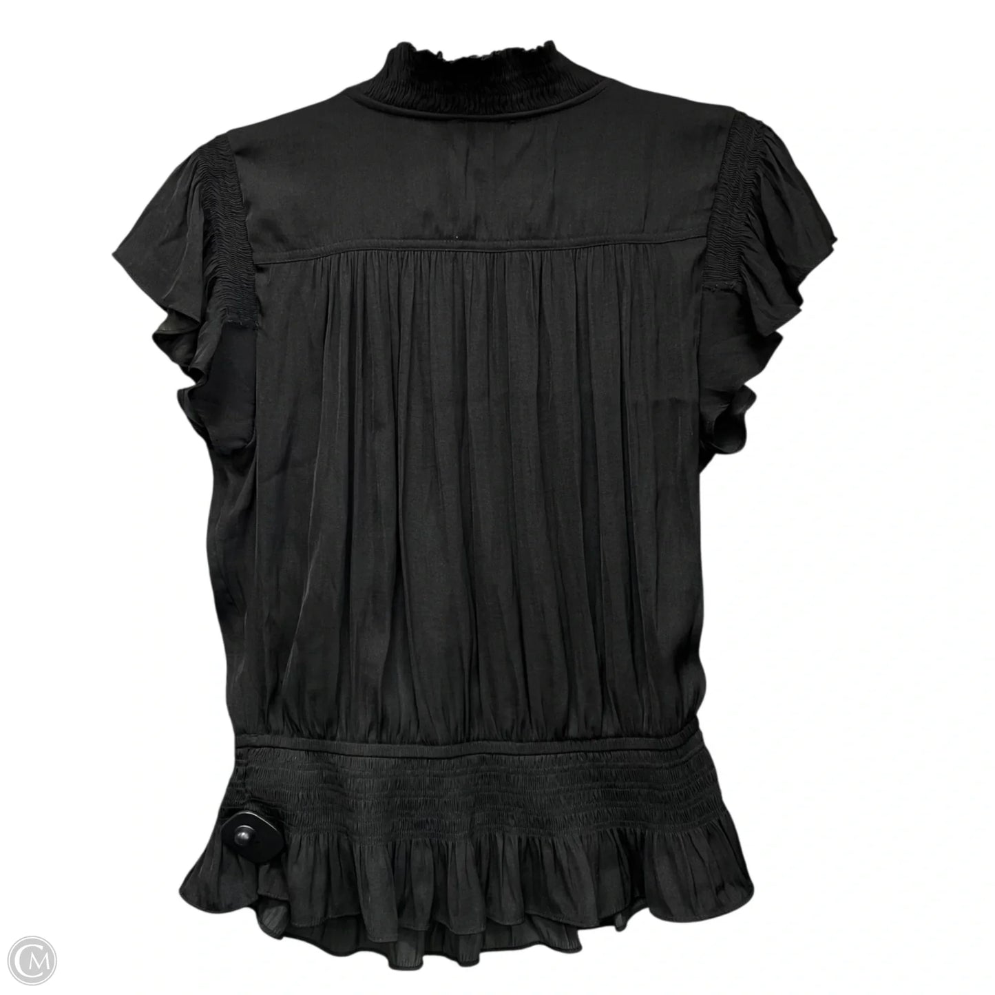 Blouse Short Sleeve By Current Air In Black, Size: M