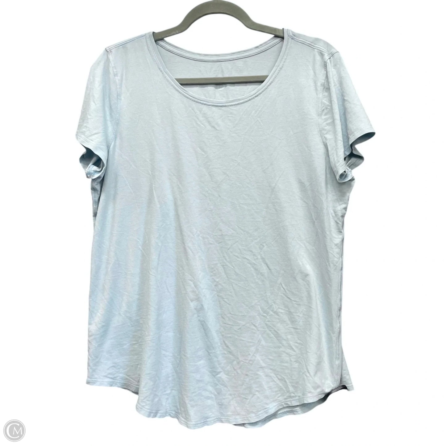 Athletic Top Short Sleeve By Lululemon In Blue, Size: L