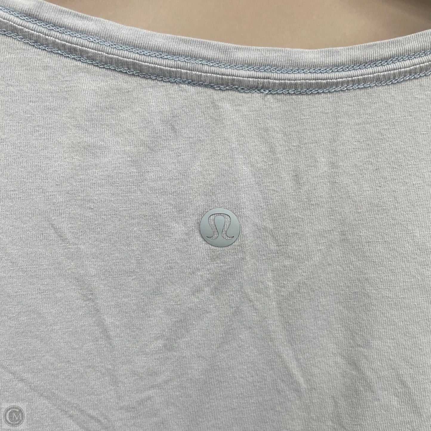 Athletic Top Short Sleeve By Lululemon In Blue, Size: L