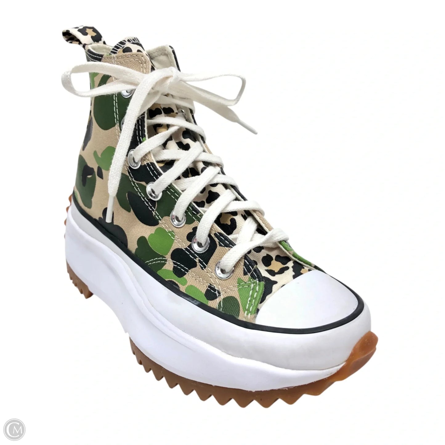Shoes Sneakers By Converse In Green & Tan, Size: 6