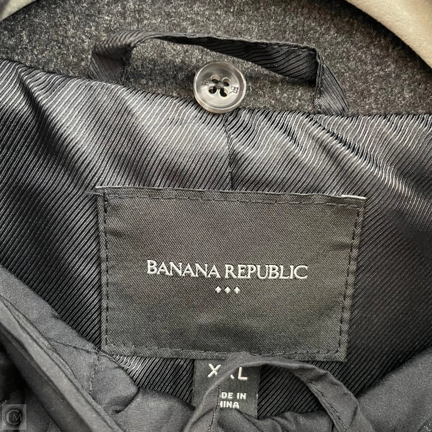 Coat Peacoat By Banana Republic In Grey, Size: Xxl