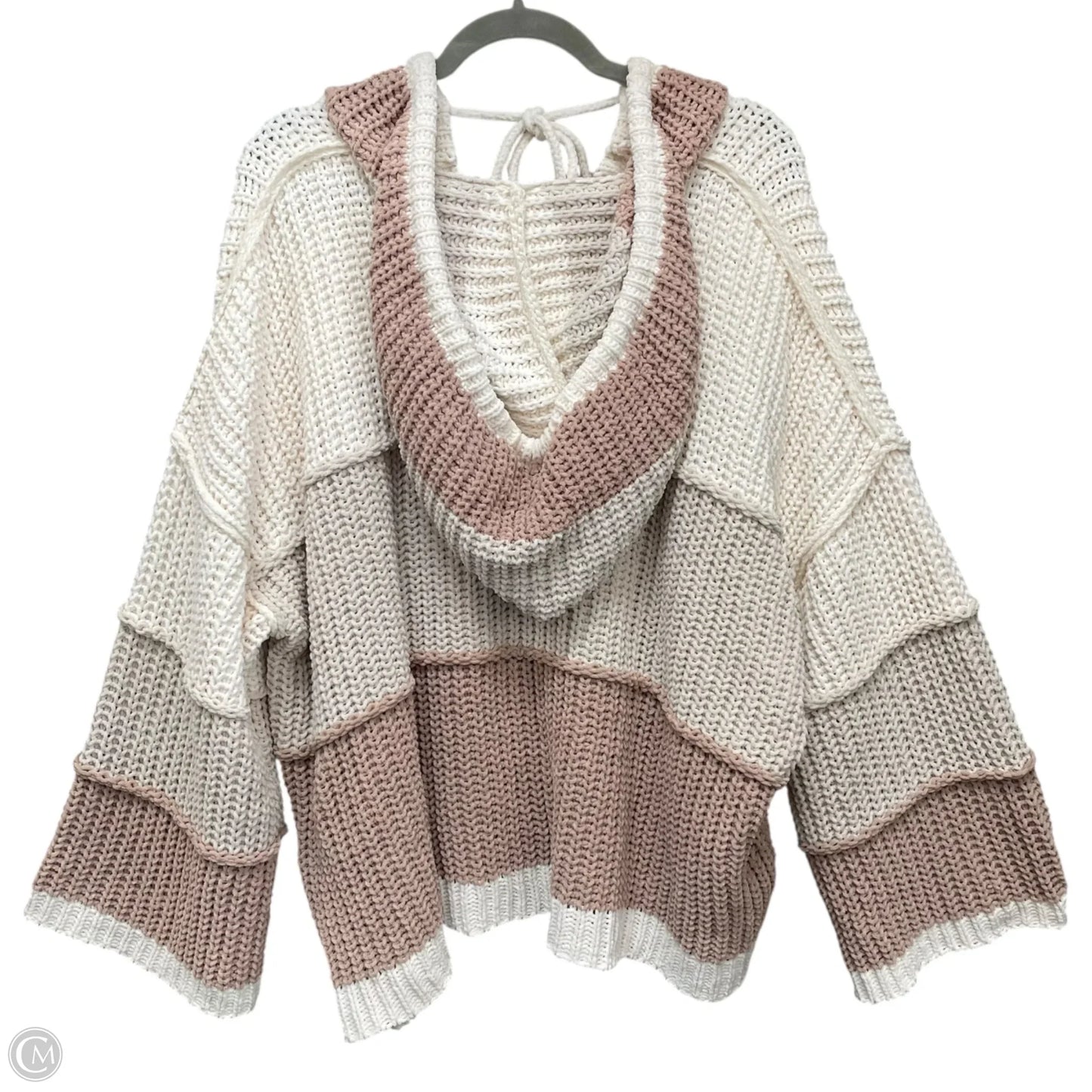 Sweater By Pol In Brown & Cream, Size: L