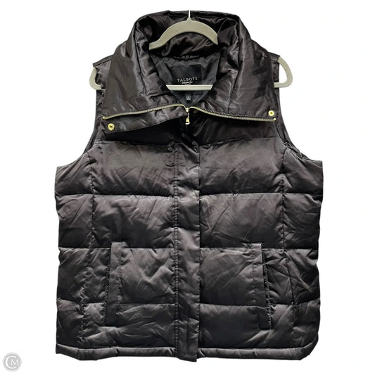 Vest Puffer & Quilted By Talbots In Black, Size: Xl