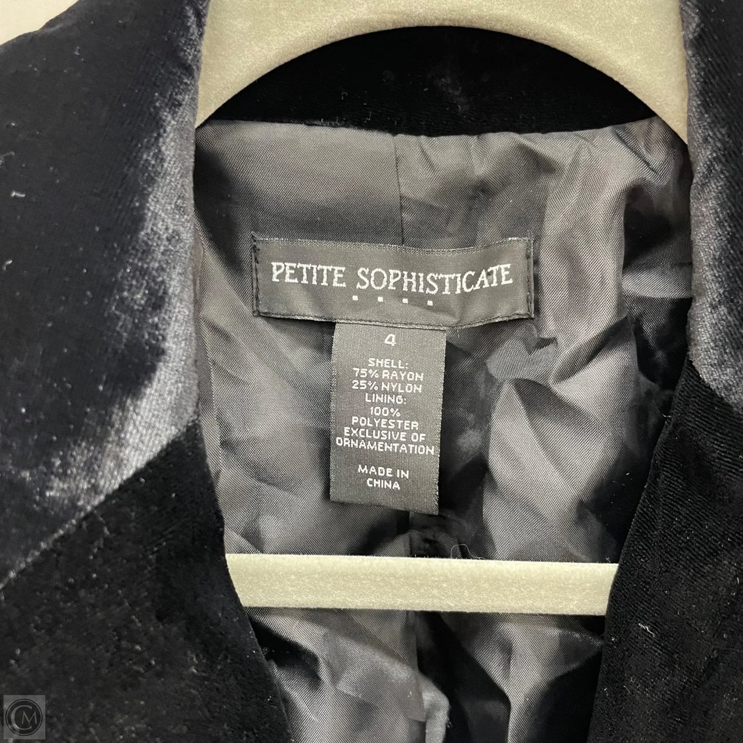 Blazer By Petite Sophisticate In Black, Size: 4