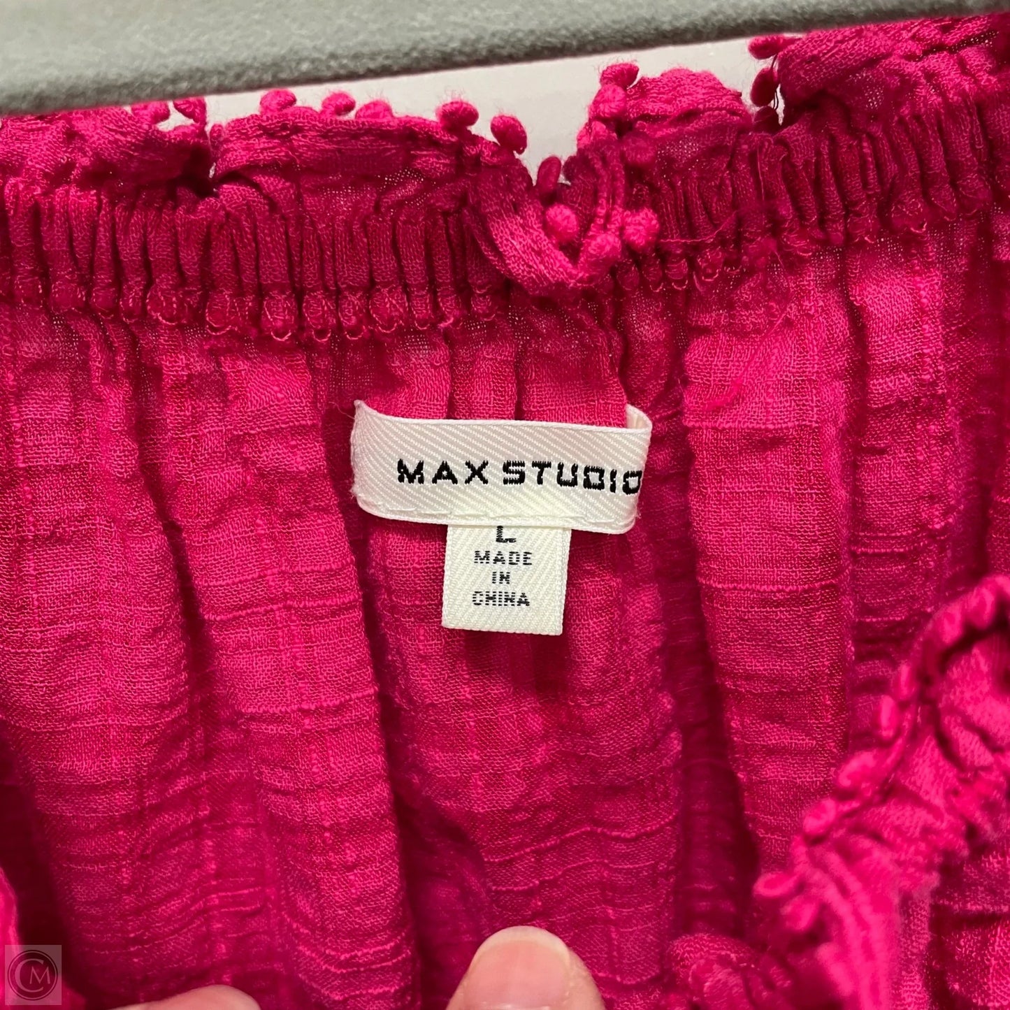 Blouse Long Sleeve By Max Studio In Pink, Size: L