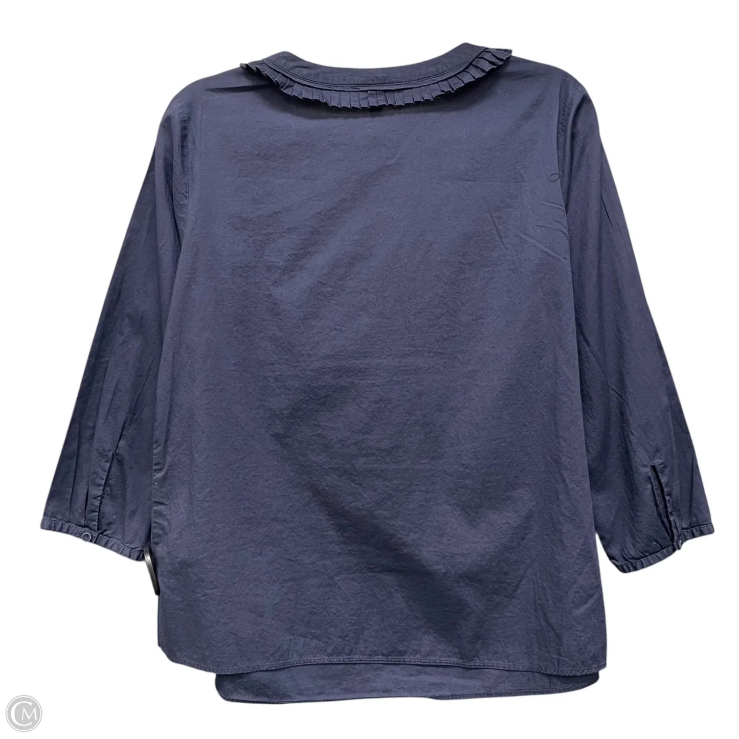 Blouse 3/4 Sleeve By Talbots In Navy, Size: M