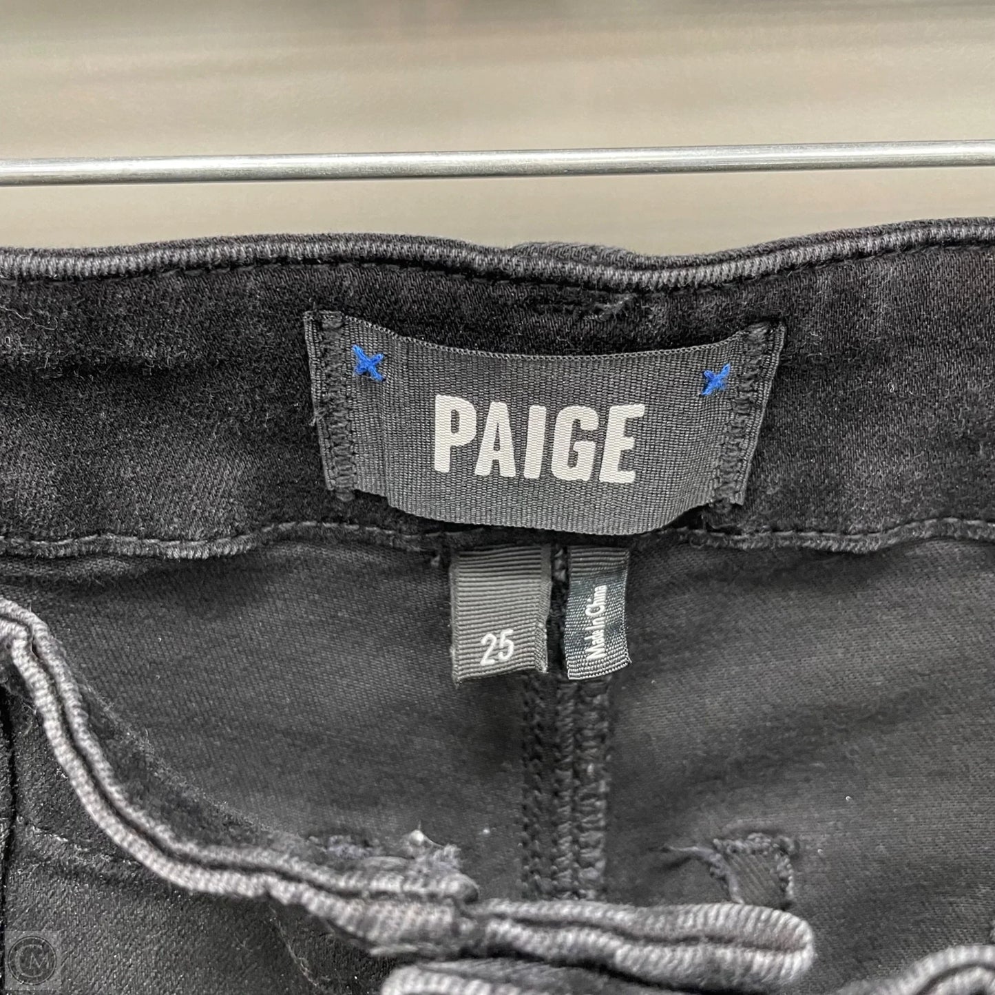 Jeans Skinny By Paige In Black, Size: 0