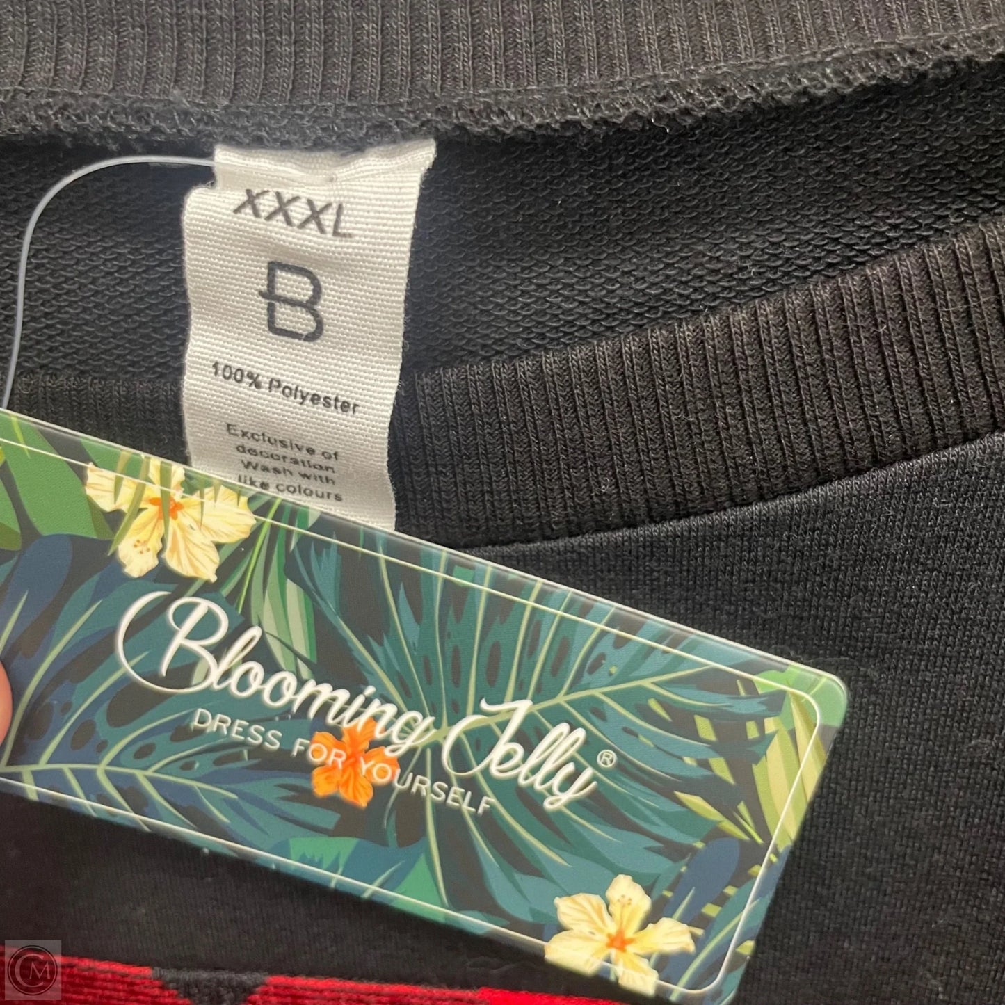 Sweatshirt Crewneck By Blooming Jelly In Black & Red, Size: 3x