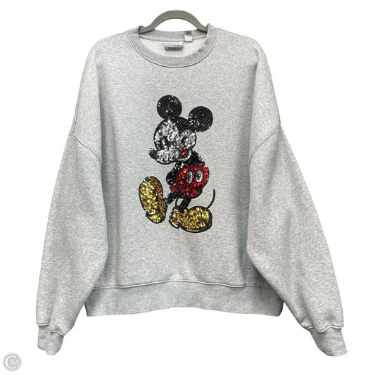 Sweatshirt Crewneck By Forever 21 In Grey, Size: S