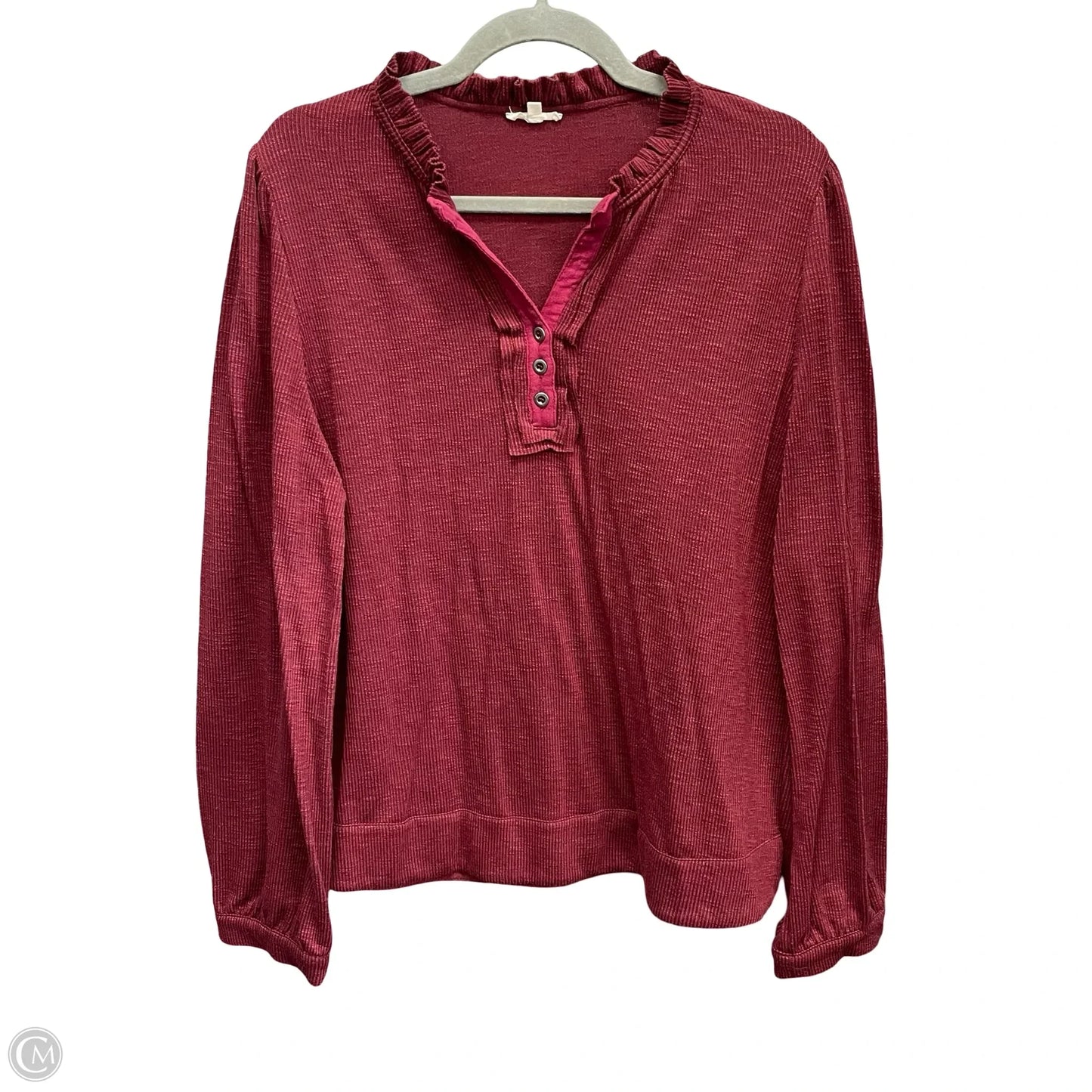 Top Long Sleeve By Jodifl In Red, Size: L