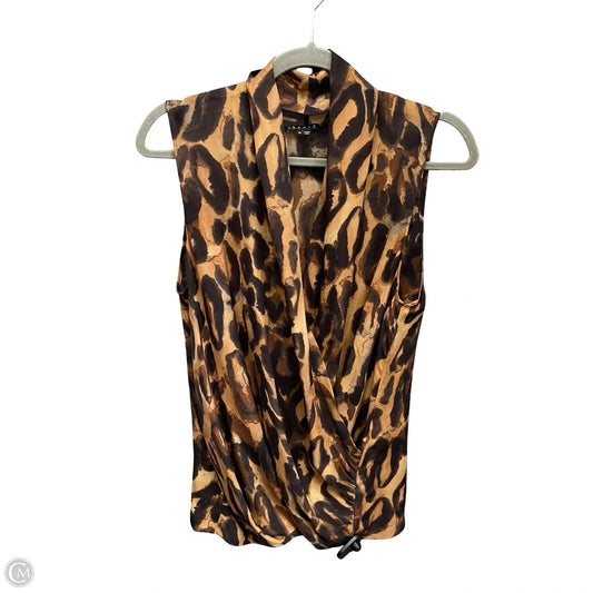 Blouse Sleeveless By Theory In Animal Print, Size: M
