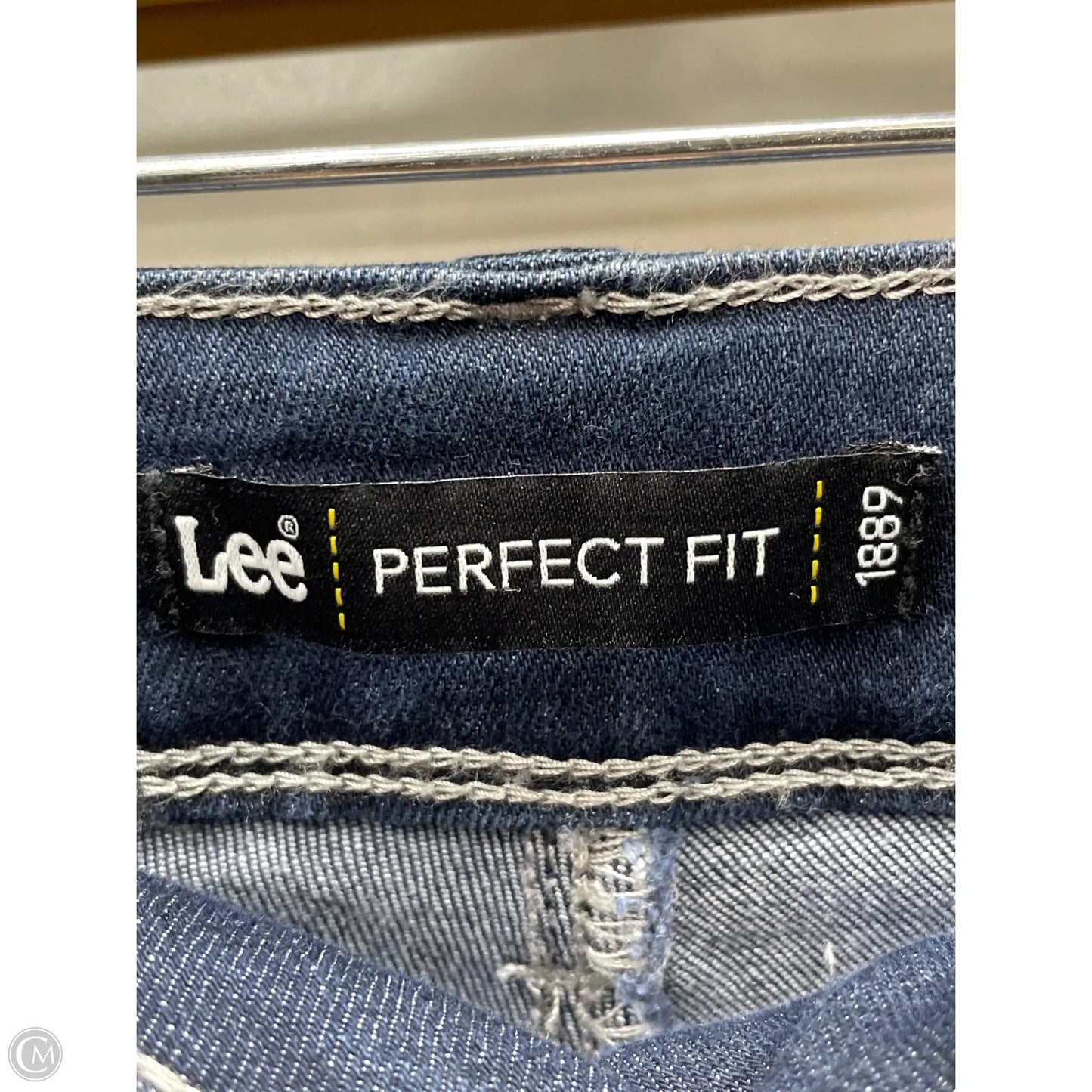 Jeans Straight By Lee In Blue Denim, Size: 10