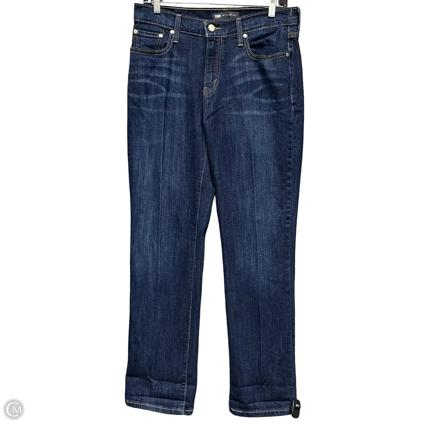 Jeans Straight By Levis In Blue Denim, Size: 10
