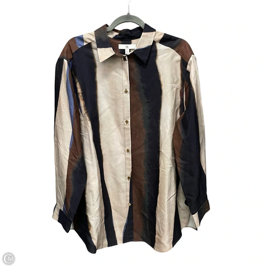 Top Long Sleeve By Banana Republic In Brown, Size: L
