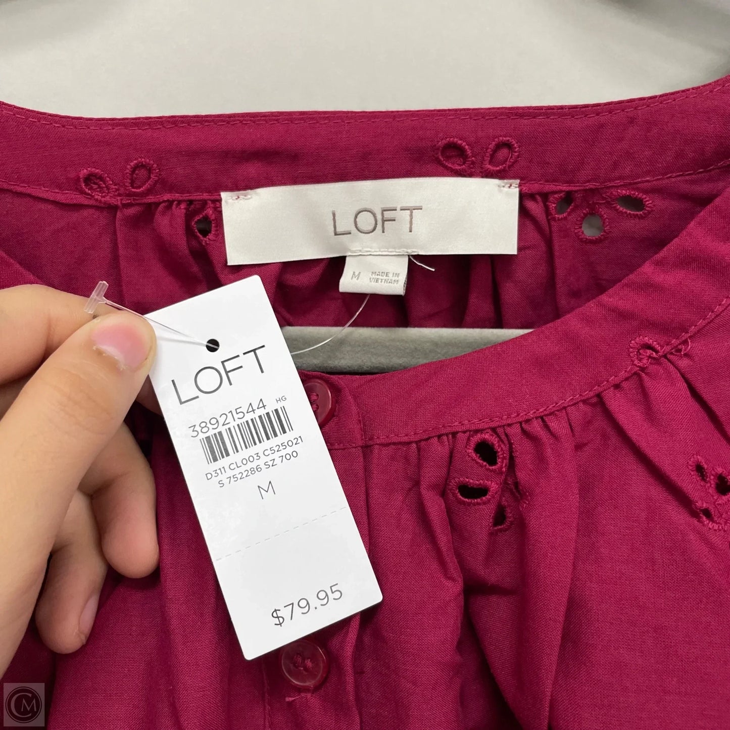 Blouse Long Sleeve By Loft In Red, Size: M