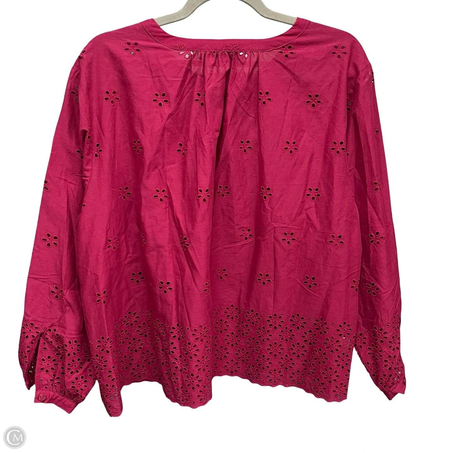 Blouse Long Sleeve By Loft In Red, Size: M