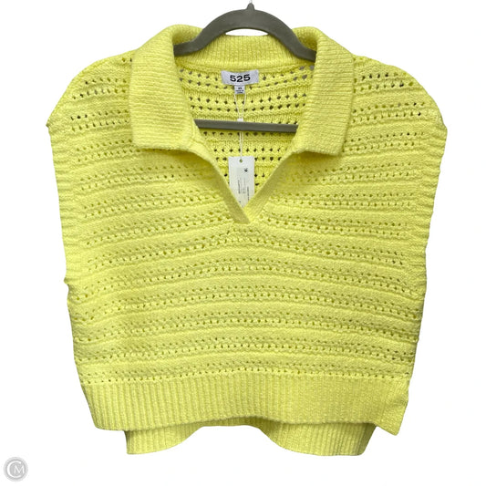 Vest Sweater By 525 In Yellow, Size: Xs