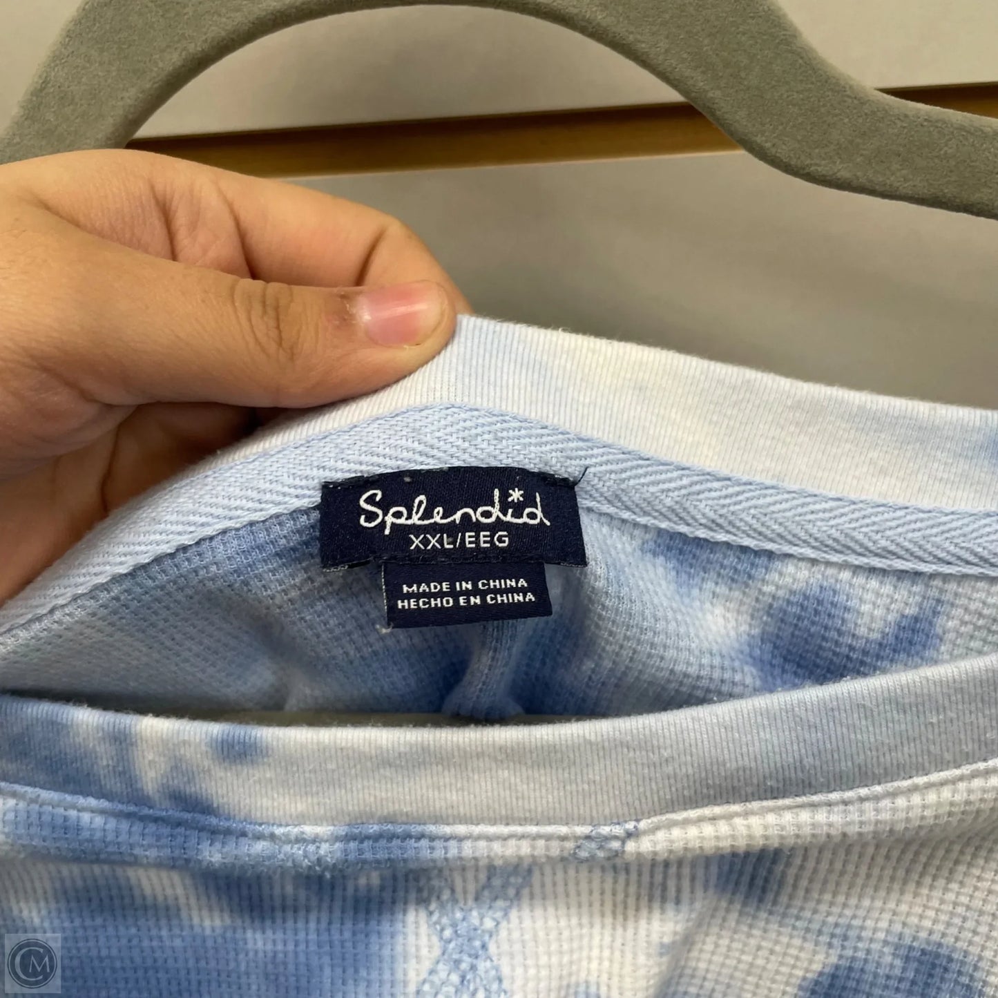 Sweatshirt Crewneck By Splendid In Blue & White, Size: Xxl