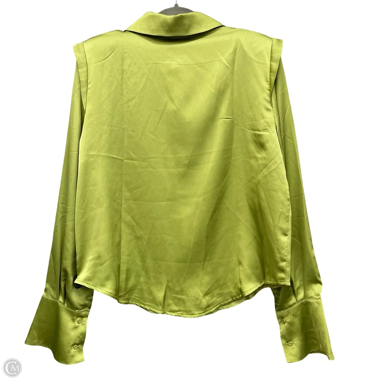 Top Long Sleeve By Cme In Green, Size: L