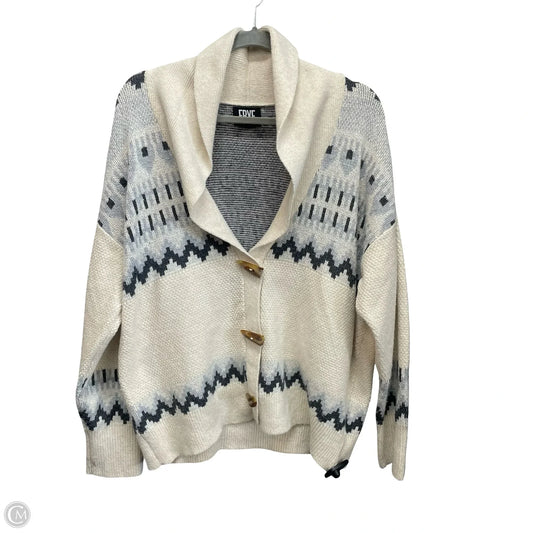 Sweater Cardigan Designer By Frye In Multi-colored, Size: L