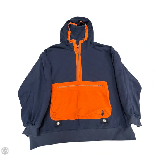 Athletic Sweatshirt Hoodie By Free People In Blue & Orange, Size: S