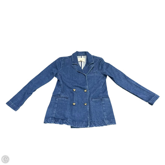 Blazer By Pilcro In Blue Denim, Size: Xs