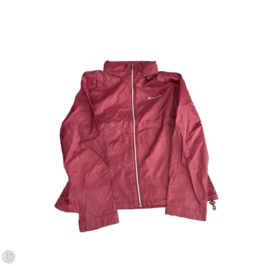 Jacket Windbreaker By Columbia In Maroon, Size: Xl