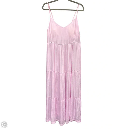Dress Casual Midi By Soma In Pink, Size: L