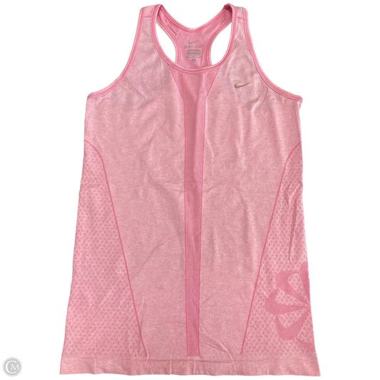 Athletic Tank Top By Nike In Pink, Size: M