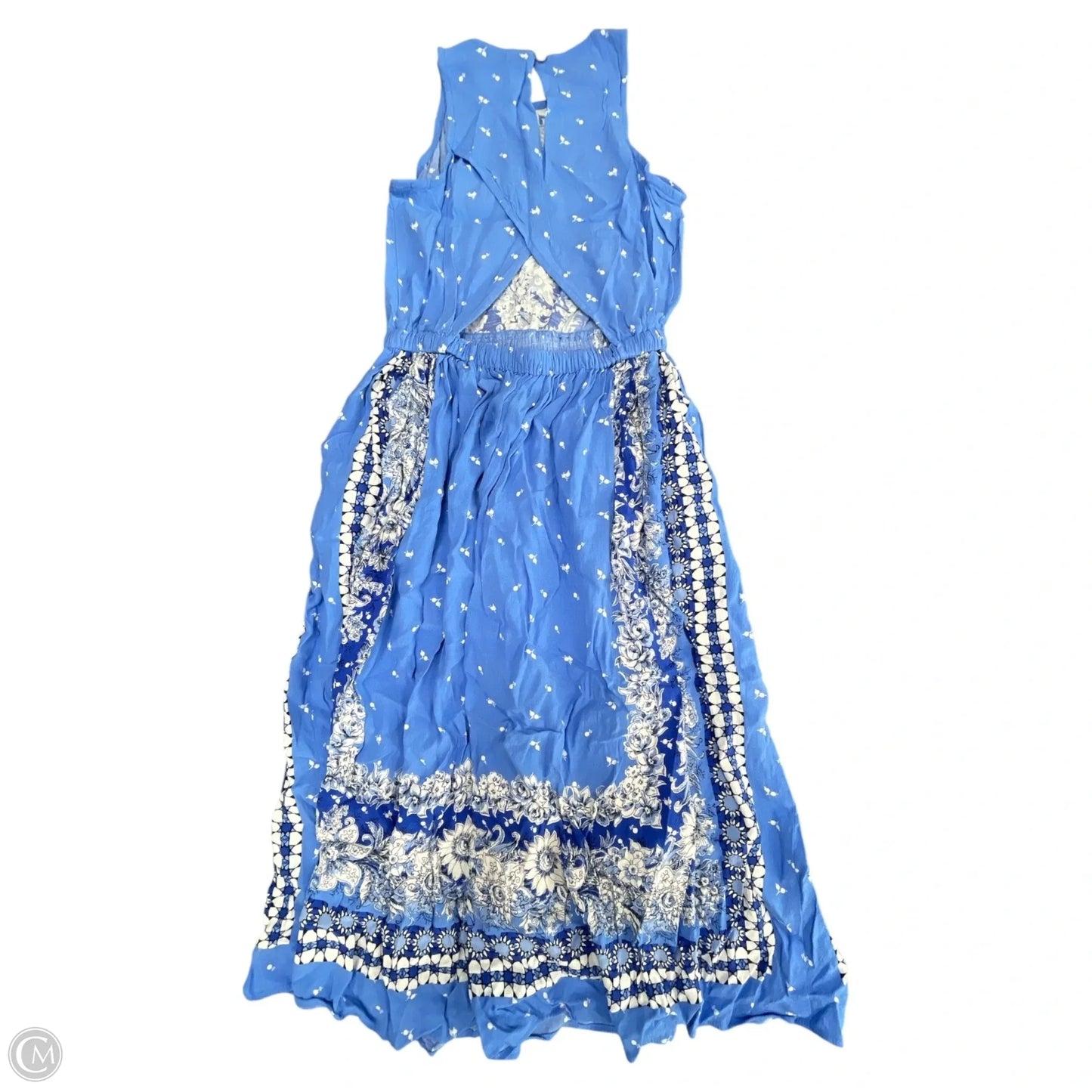 Dress Casual Midi By Loft In Blue & White, Size: Xxsp