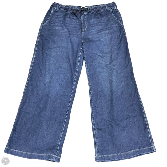 Pants Wide Leg By Lane Bryant In Blue Denim, Size: 16