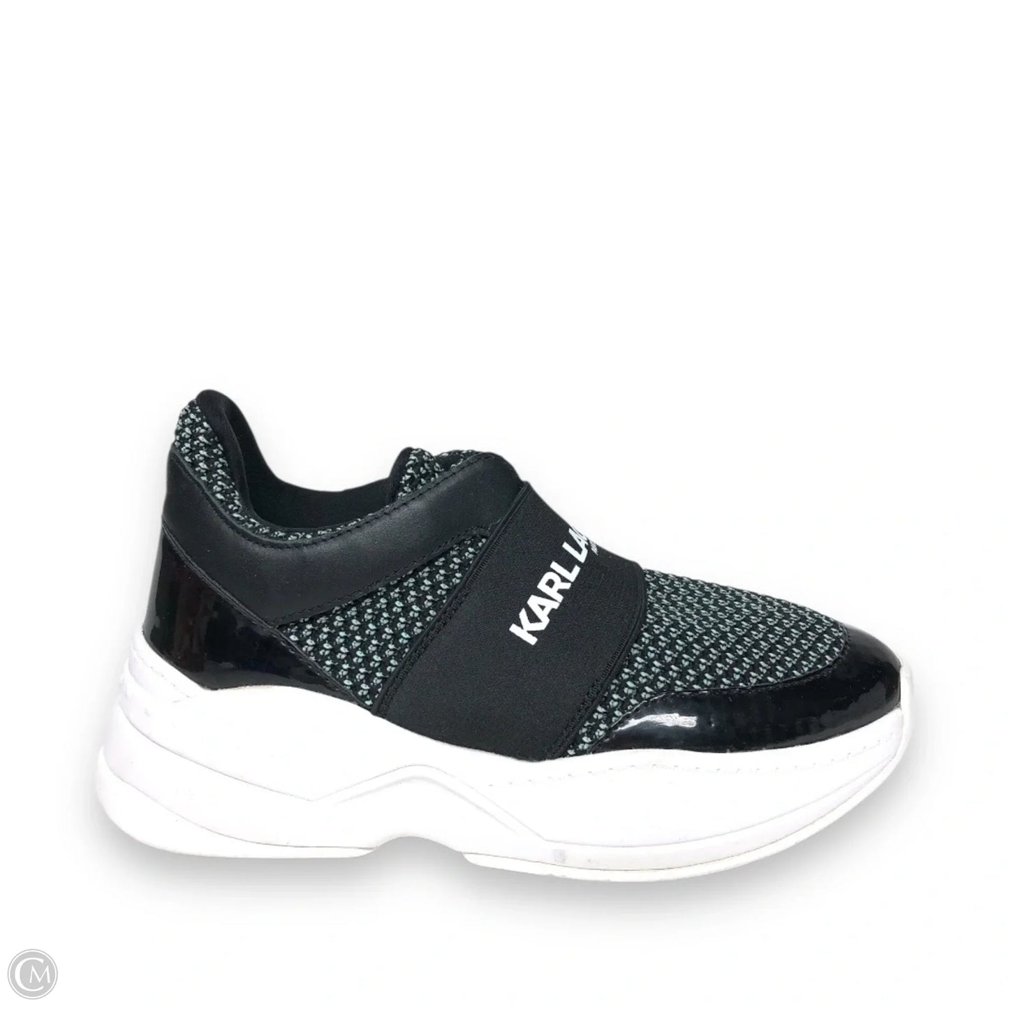 Shoes Designer By Karl Lagerfeld In Black & White, Size: 7