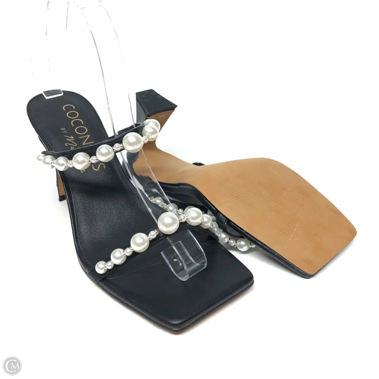 Sandals Heels Block By Coconuts In Black, Size: 8