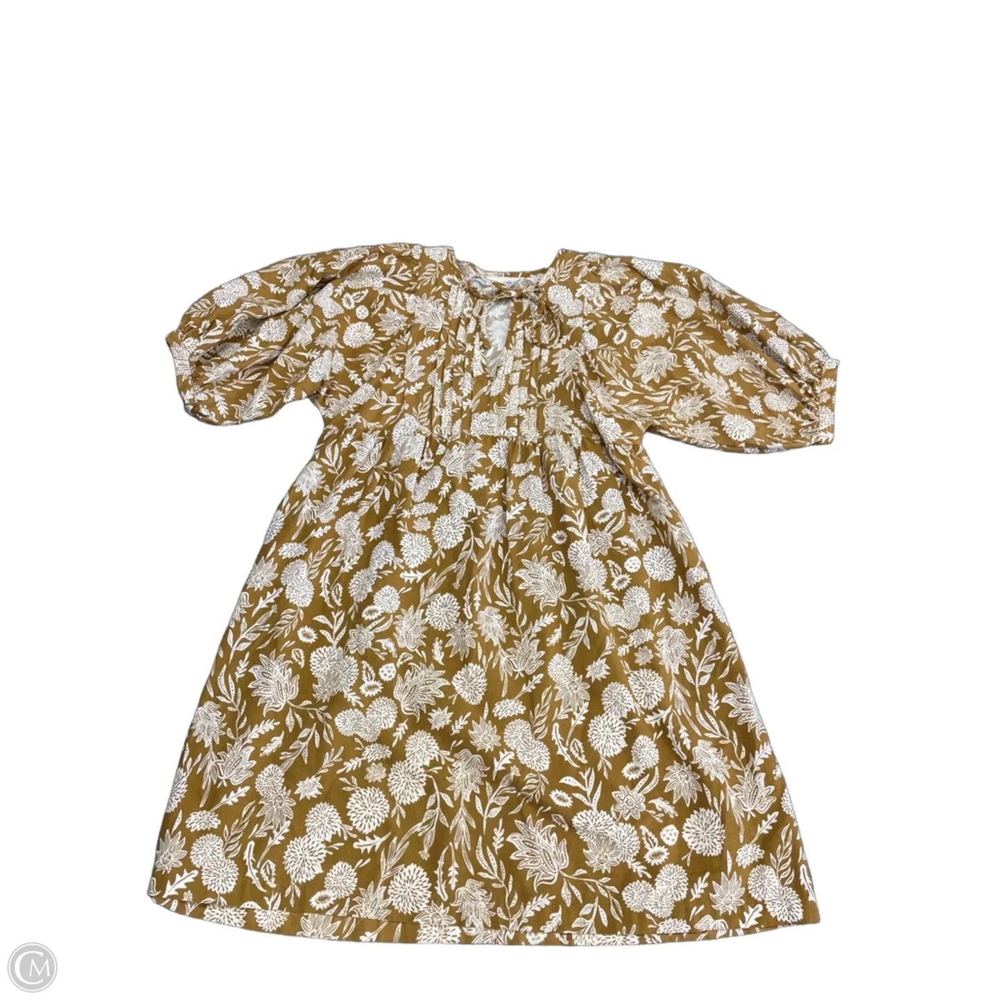 Dress Casual Short By Universal Thread In White & Yellow, Size: S