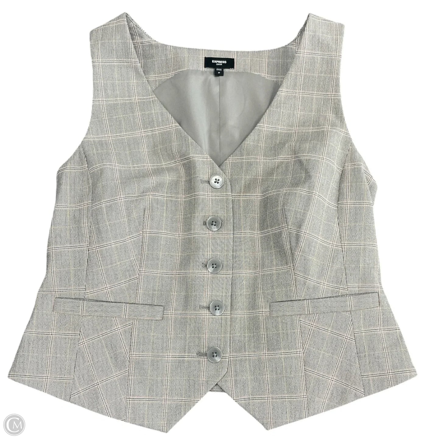Vest Other By Express In Plaid Pattern, Size: M