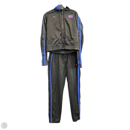 Lounge Set Pants By Puma In Black & Blue, Size: 0