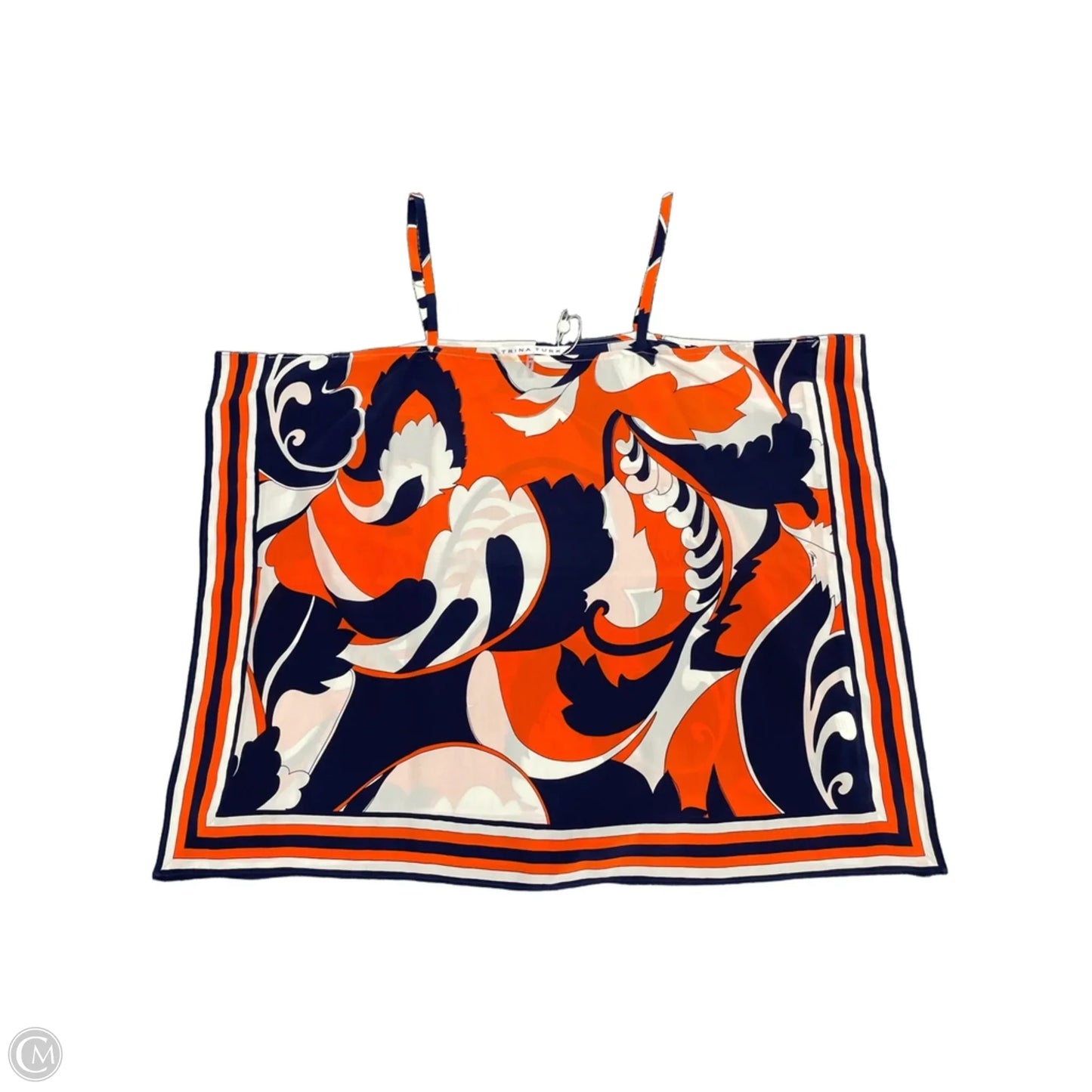Blouse Sleeveless By Trina Turk In Blue & Orange, Size: Xs