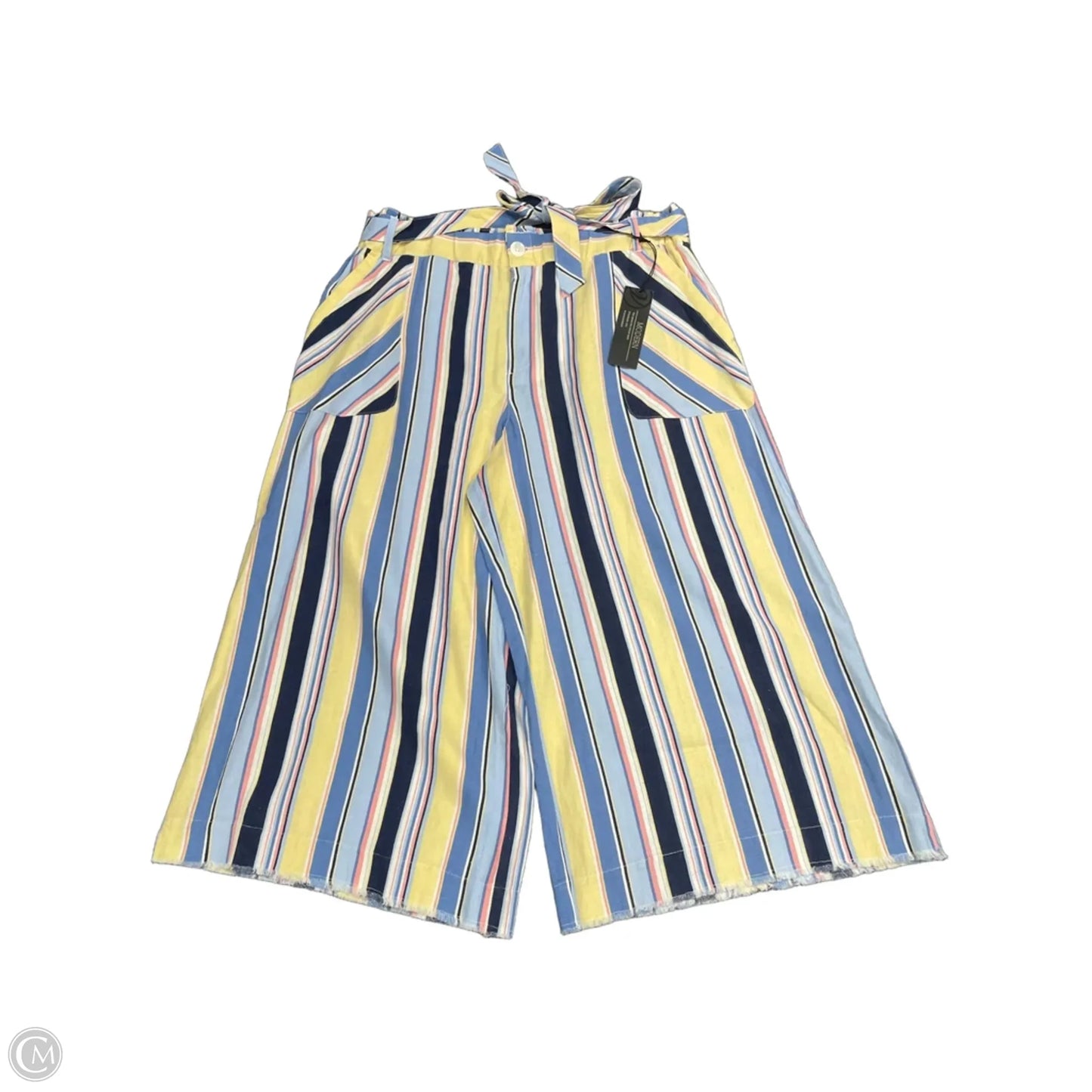 Pants Wide Leg By Versona In Striped Pattern, Size: Xl