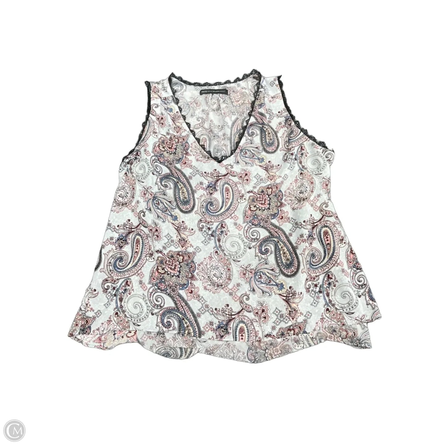 Blouse Sleeveless By White House Black Market In Grey, Size: L