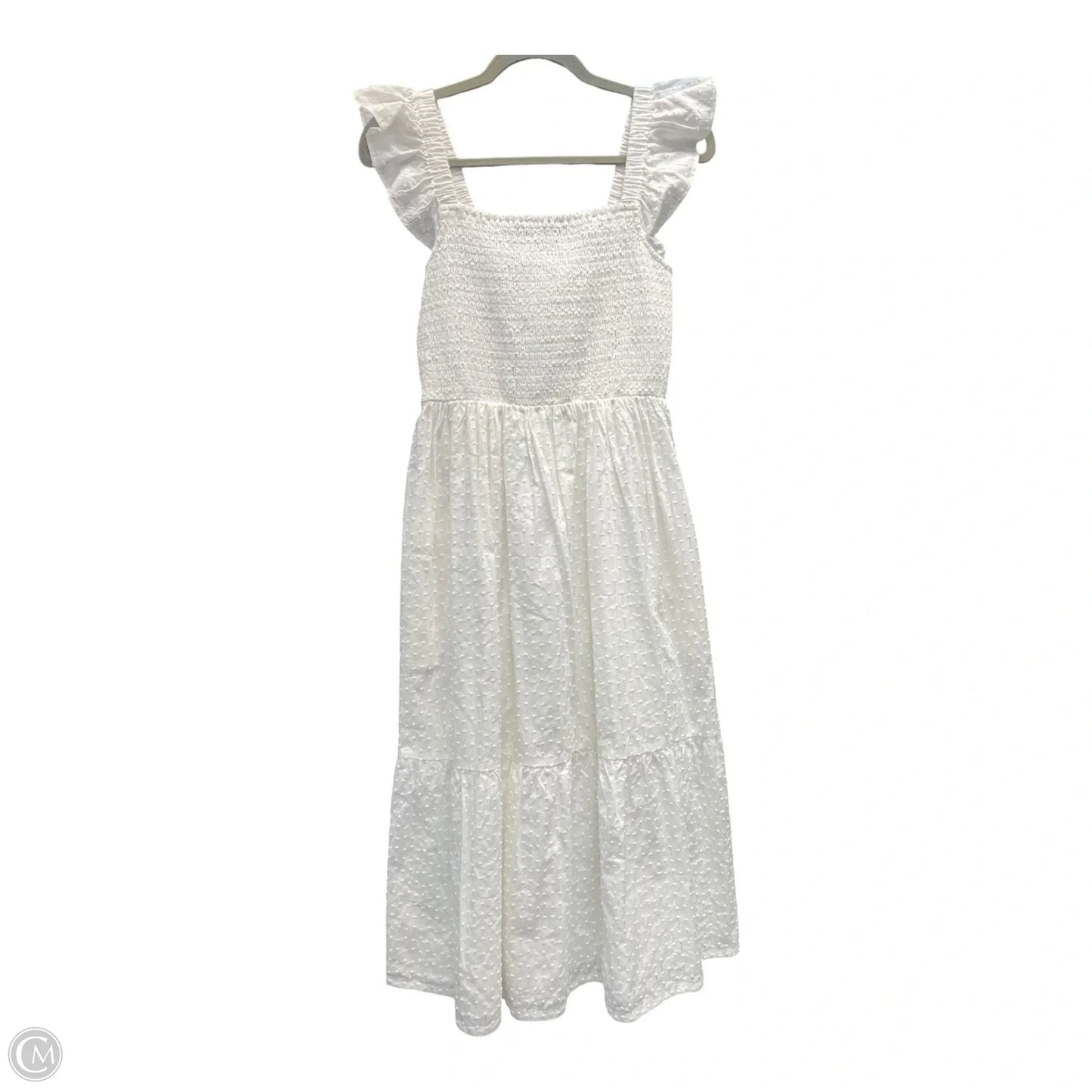Dress Casual Midi By Loft In White, Size: S
