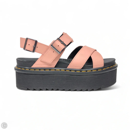 Sandals Heels Platform By Dr Martens In Pink, Size: 10