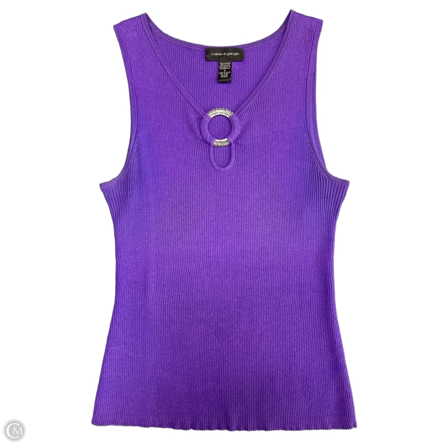 Top Sleeveless By Cable And Gauge In Purple, Size: S