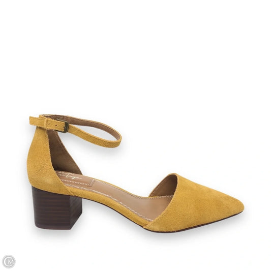 Shoes Heels Block By Crown Vintage In Yellow, Size: 9