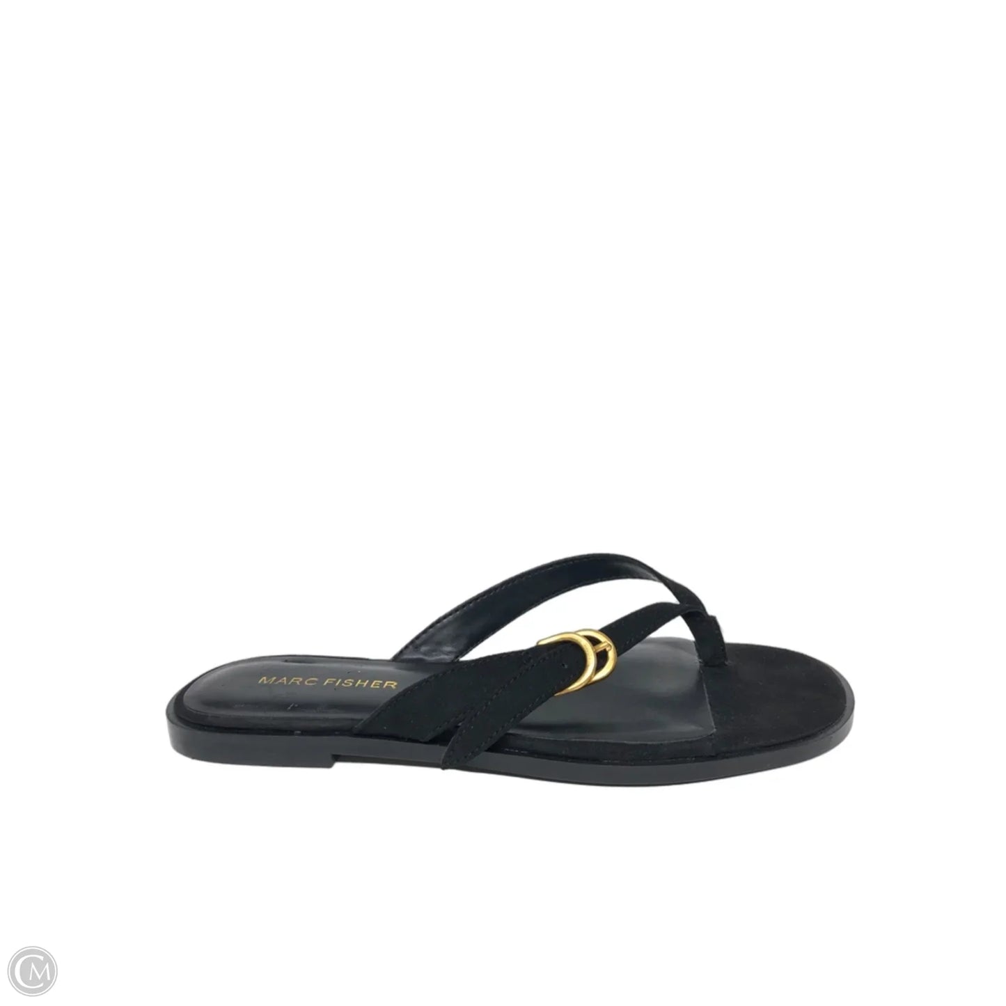 Sandals Flip Flops By Marc Fisher In Black, Size: 7.5