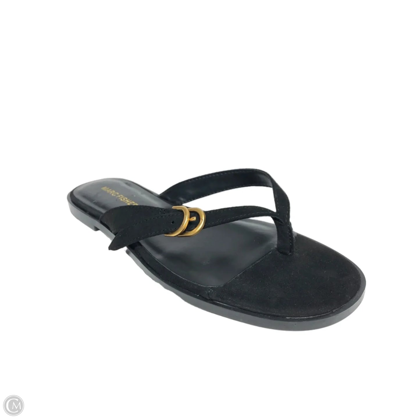 Sandals Flip Flops By Marc Fisher In Black, Size: 7.5