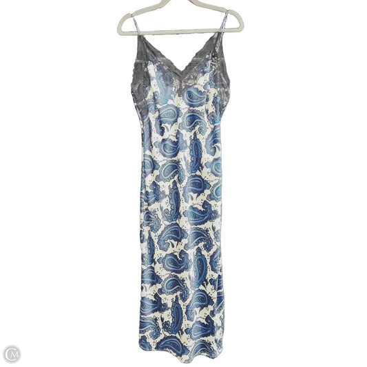 Dress Casual Midi By Express In Blue & White, Size: M